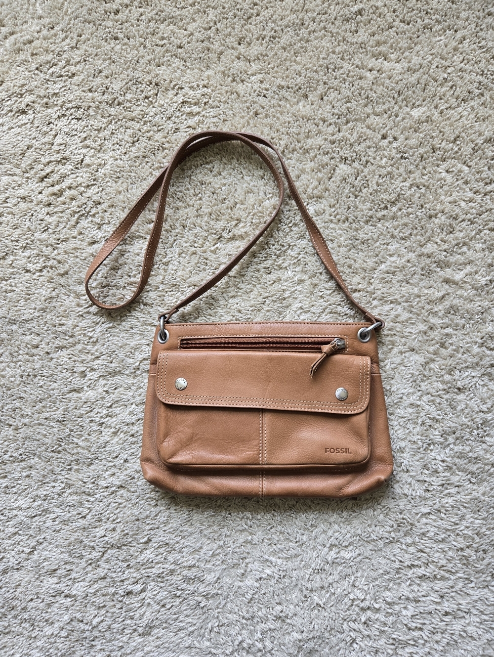 Fossil Small Crossbody Bag Brown Leather